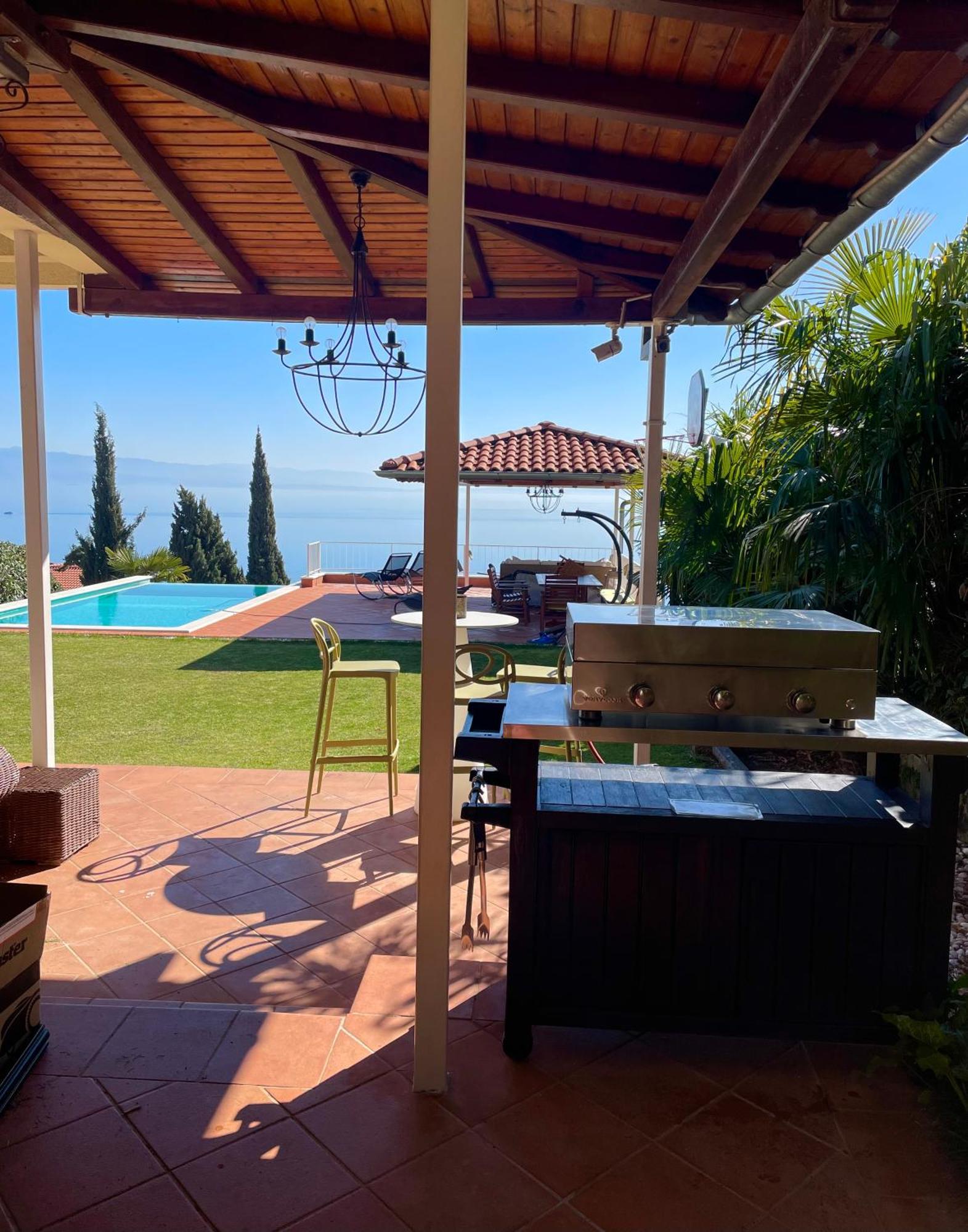 Villa Lovran - 150M To The Beach - Infinity Pool - Incredible Sea View - Fitness Room Extérieur photo